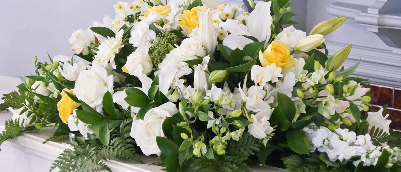 Funeral flowers from Mary athena designs in Sydney